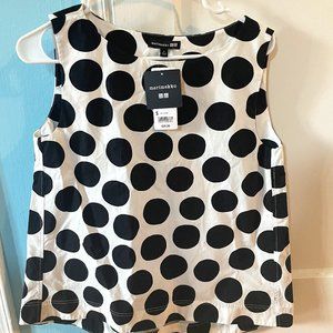 UNIQLO x MARIMEKKO Black & White Polka Dot Tank